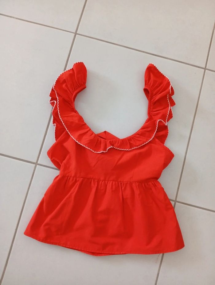 Naf Naf - Débardeur corail taille 34 | nœud dans le dos - photo numéro 4