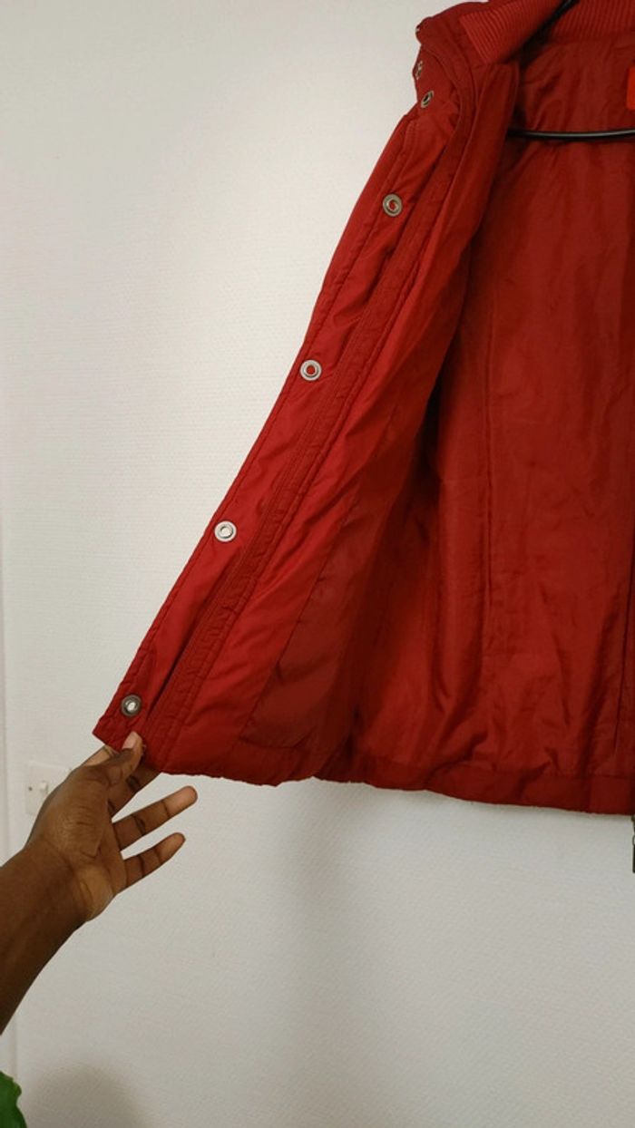 Grosse doudoune rouge en duvet - photo numéro 6