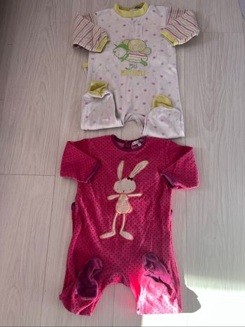 Lot 2 pyjamas velours 12mois