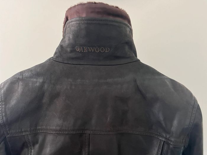 Veste manteau en cuir marron foncée Oakwood taille M - photo numéro 5
