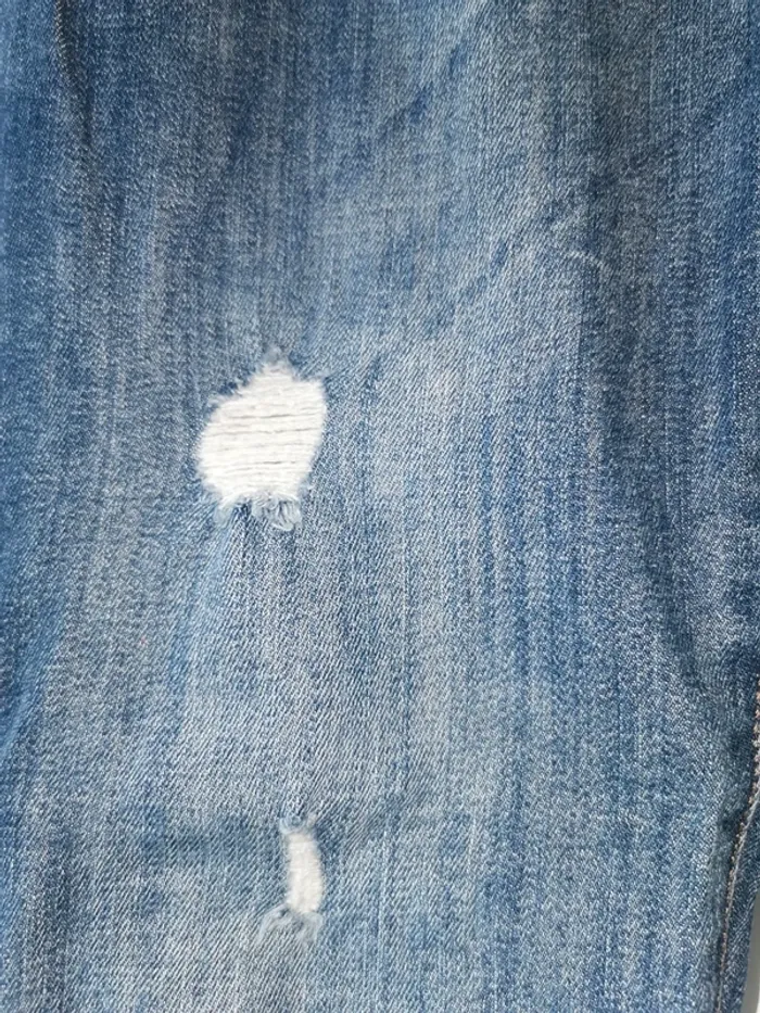 Jean 7/8ème Promod - Effet déchiré & ourlet léopard - Taille 38 - photo numéro 5