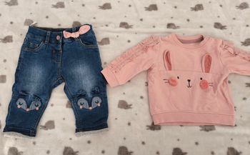 Ensemble pull jean petite fille