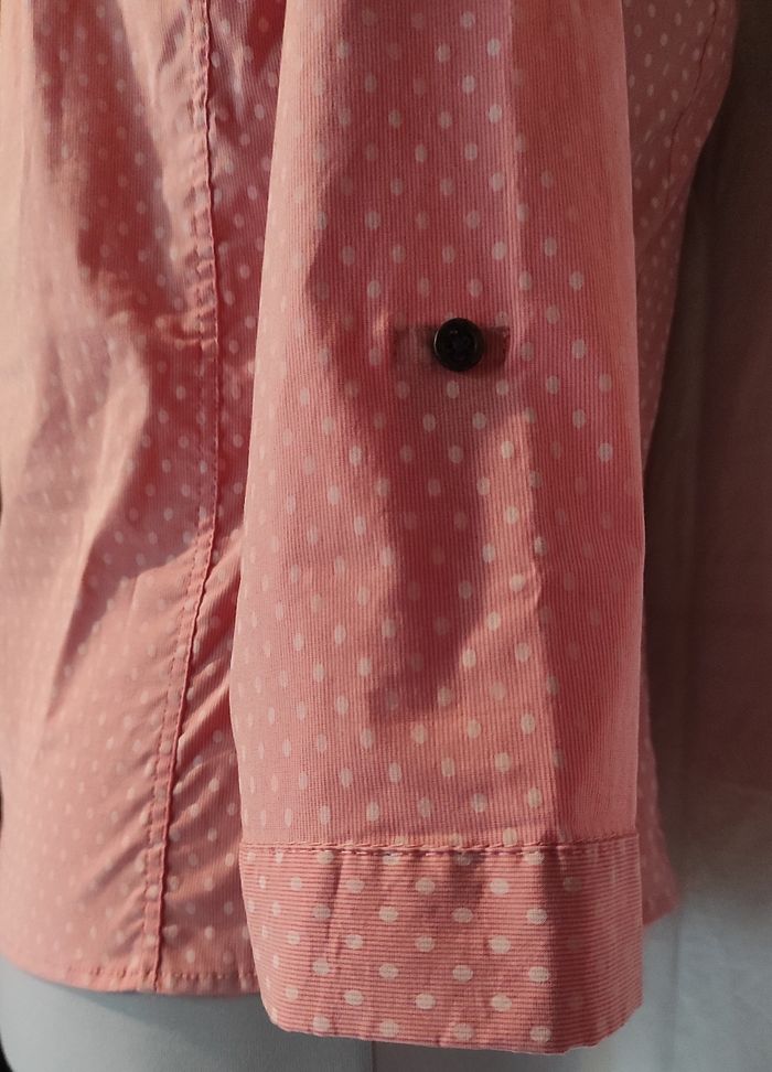 Chemisier rose saumon à pois blancs - photo numéro 5
