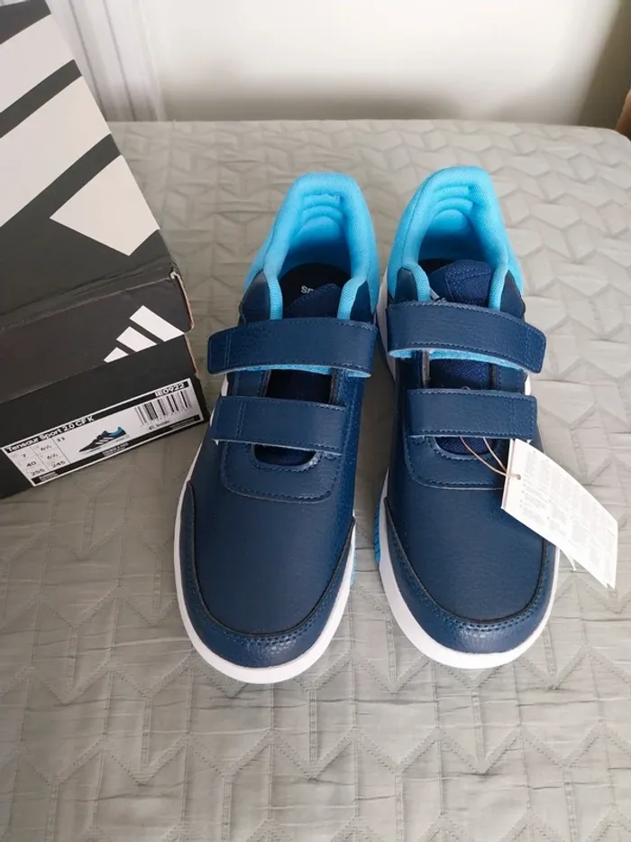 Basket bleu Adidas à scratch T40 - photo numéro 3