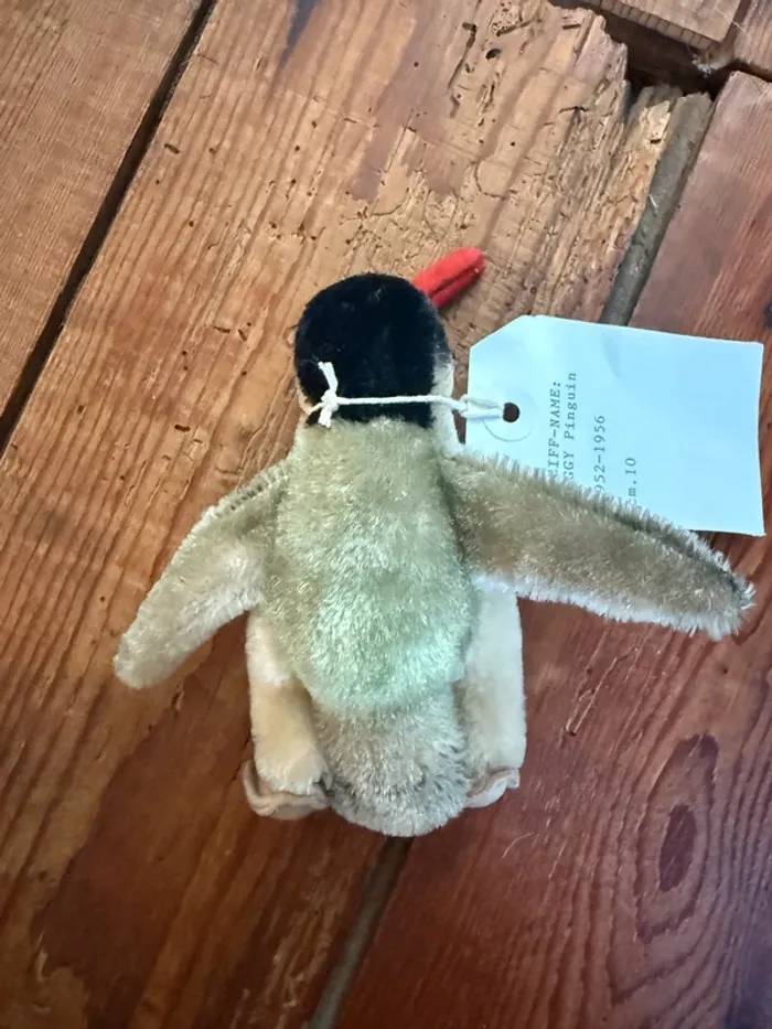 Peluche ancienne rigide Steiff manchot pingouin papou Peggy Pinguin 10cm antarctique - photo numéro 5