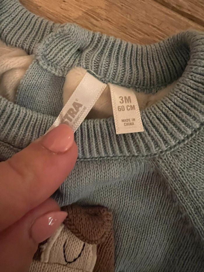 Pull en tricot orchestra neuf sans étiquette 3 mois garçon - photo numéro 3