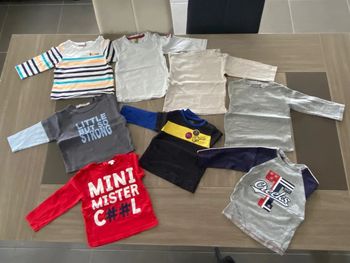Lot 8 tee shirts manches longues 18 mois