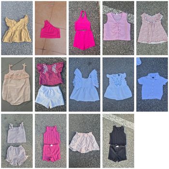 Lot vêtements débardeurs et short