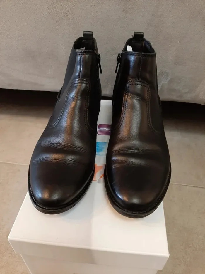 Bottines noir femme à zip taille 36