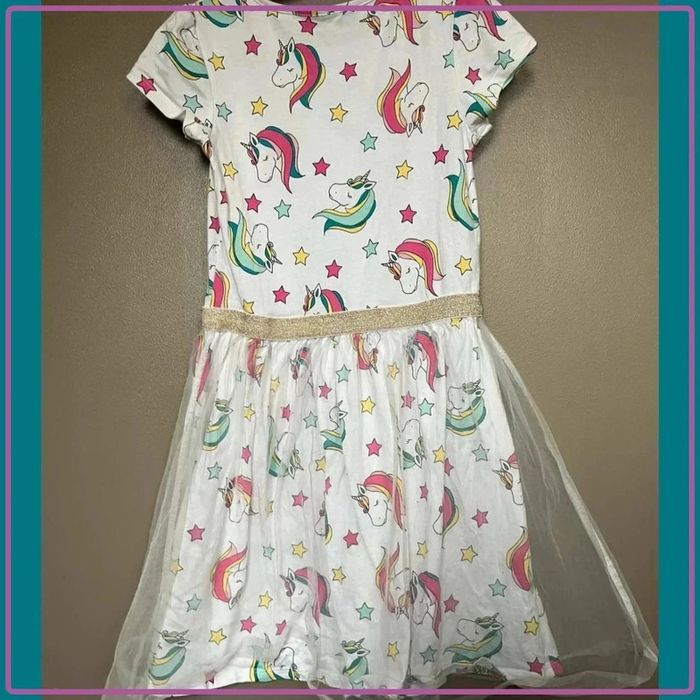 Robe licorne avec voile transparent taille 10 ans - photo numéro 3