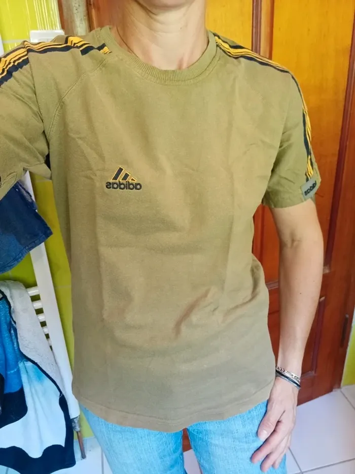 T-shirt femme vert Kaki Adidas - photo numéro 2