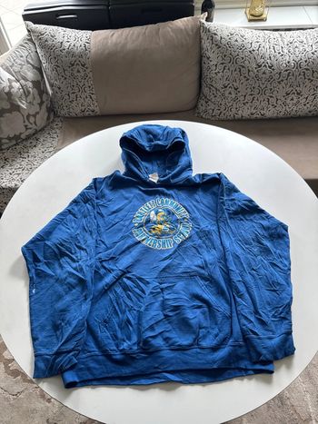 Sweat à capuche bleu Gildan Garrett Community Leadership – Taille L