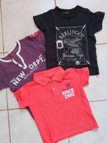 Lot 3 t-shirt Berlingot garçon 24 mois
