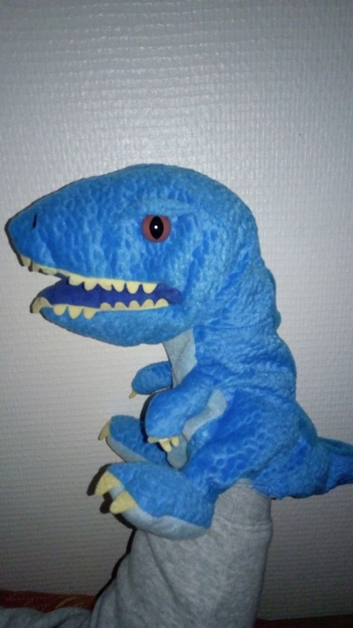 Marionnette Vélociraptor bleu - photo numéro 2