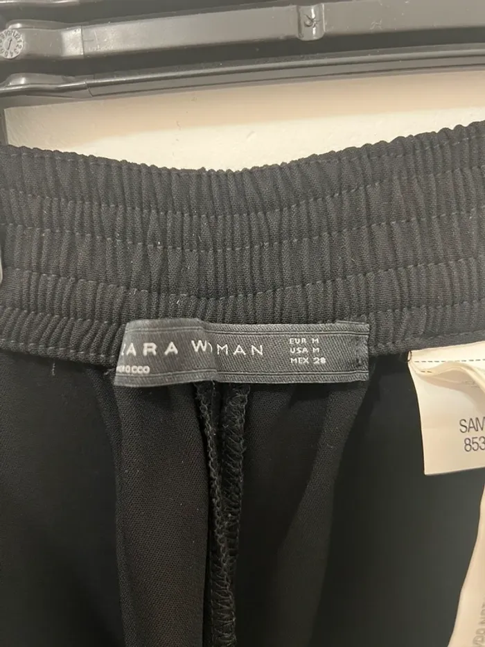 Pantalon noir/blanc Zara - photo numéro 4