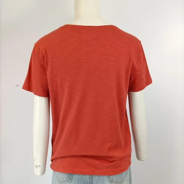 Tshirt orange corail avec imprimés " imagine" - Taille 38 - Neuf A366 - photo numéro 4