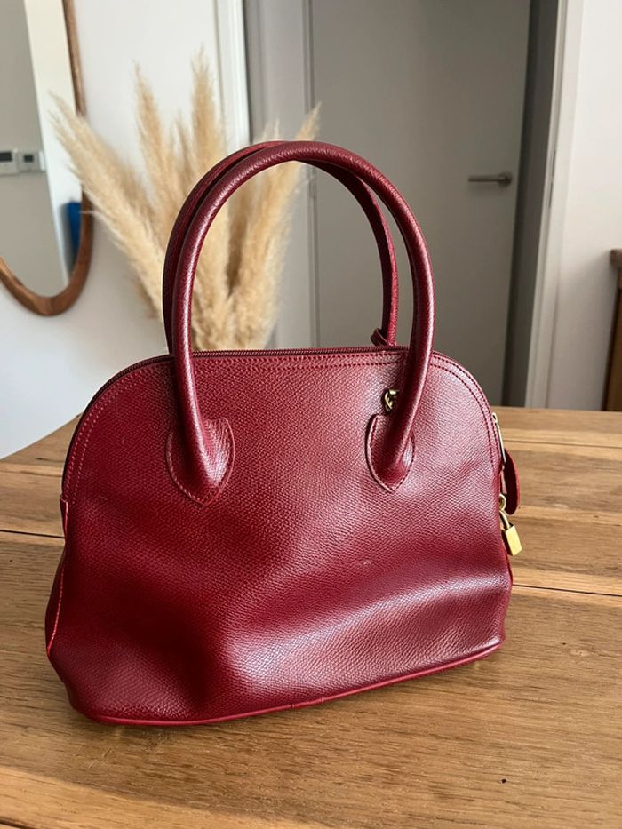 Sac à main en cuir rouge vintage - photo numéro 3