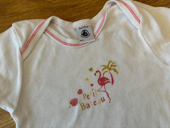 Lot de 3 bodies MC Petit Bateau 36M - photo numéro 5
