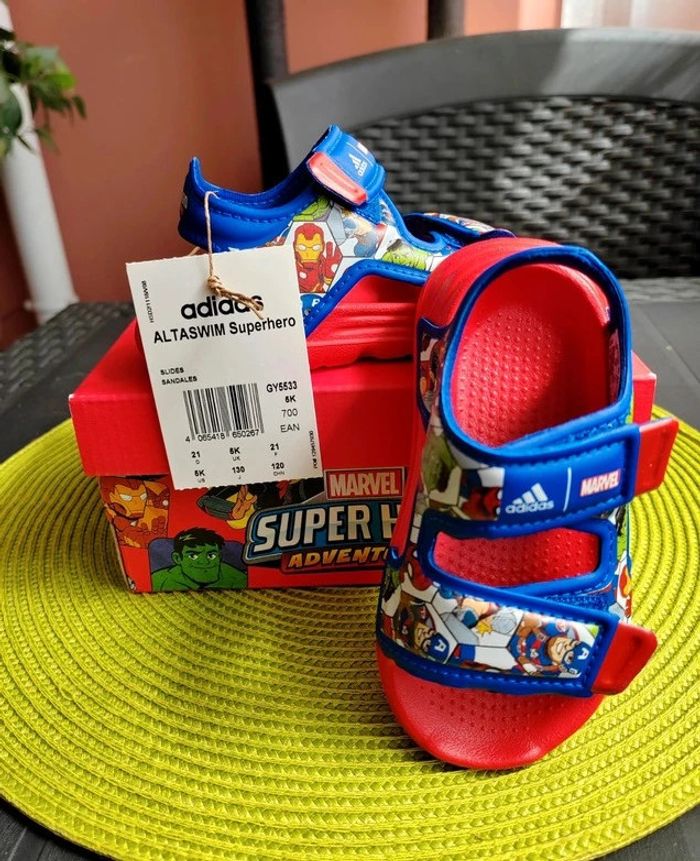 Sandale Rouge Marvel - Adidas, Avengers - Taille 21 - photo numéro 6