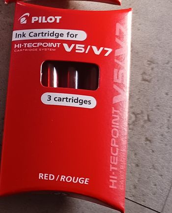 boite de 3 cartouches rouge Pilot