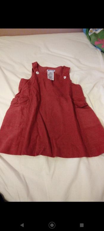 Robe en velours rouge Jacadi neuve