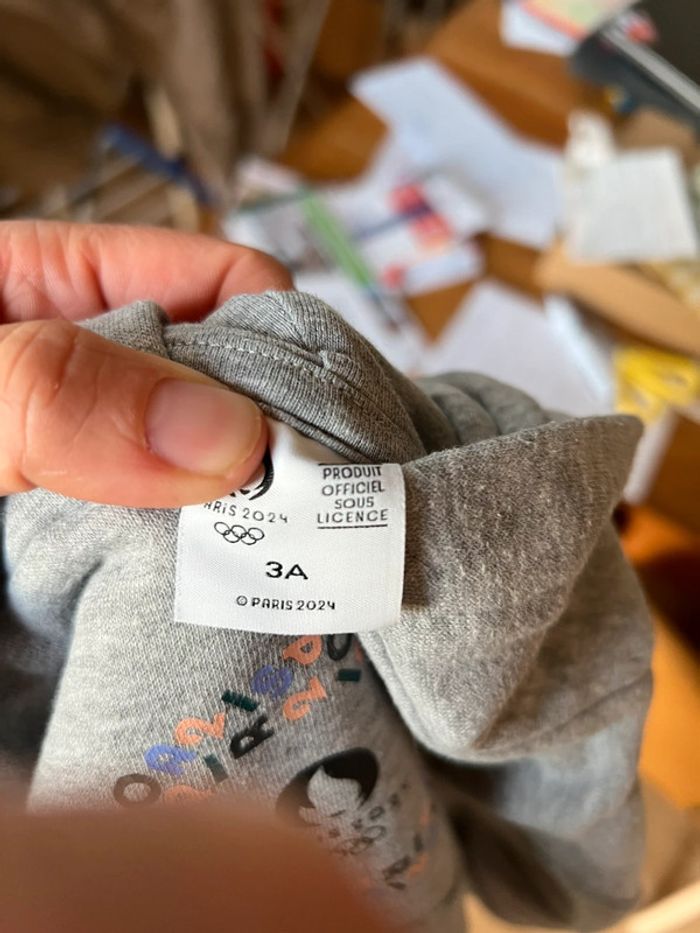 Sweat à capuche Paris 2024 3 ans - photo numéro 2