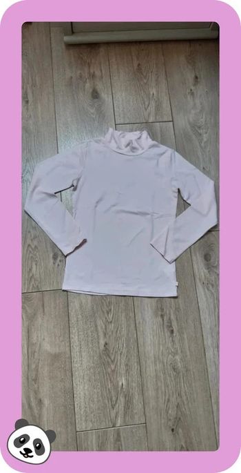 Sous-pull okaidi rose clair 8 ans neuf jamais porté