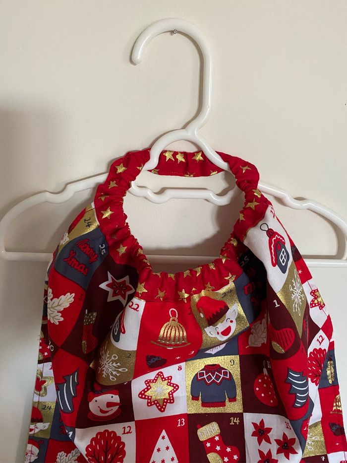 Serviette de cantine 40 X 38 cm en tissu 100% coton décor Noël - photo numéro 3