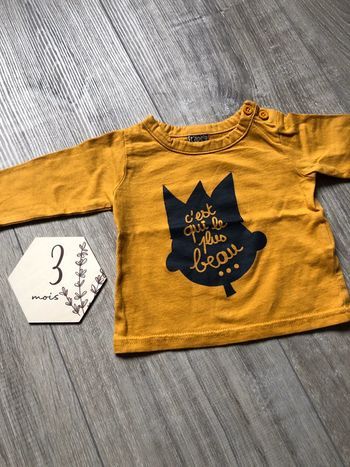 T-shirt TAO 3 mois manches longues