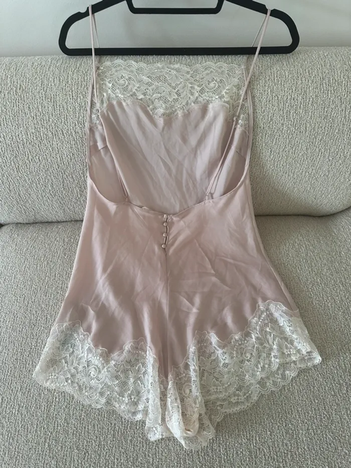 Combi short nuisette OYSHO rose poudré dentelle 🎀 - photo numéro 2