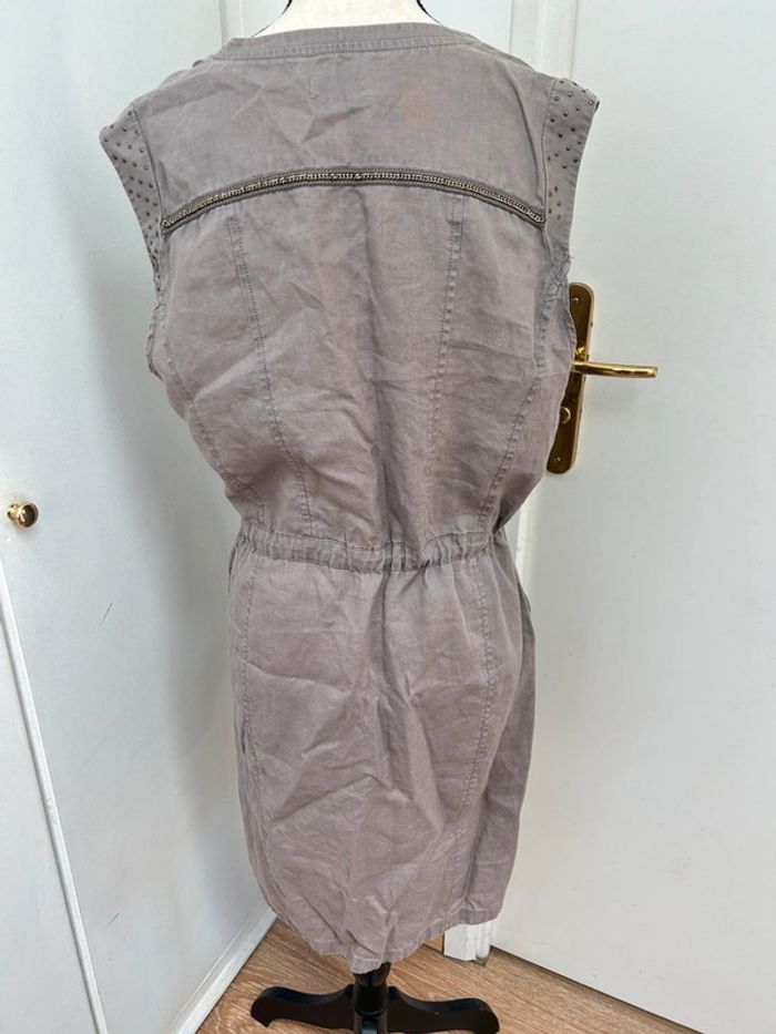 Robe été en coton beige gris Jacqueline Riu taille 42 - photo numéro 7
