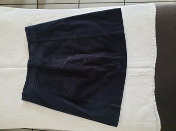 Jupe velours côtelé bleu marine
