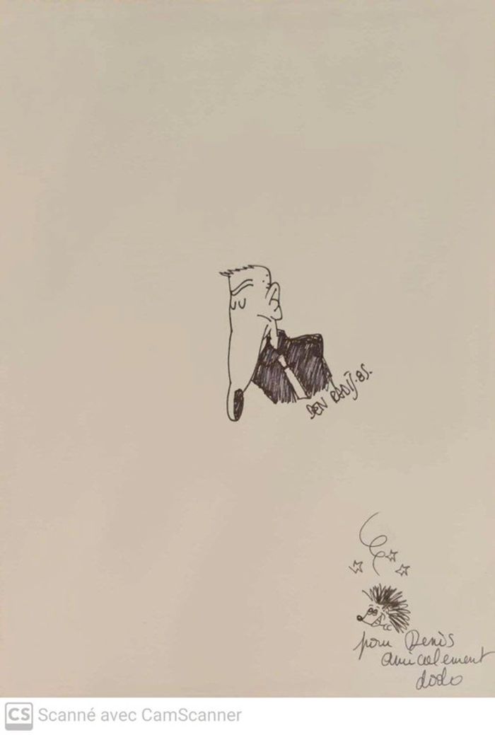 dédicace dessin original : Dodo & Ben Radis 1985