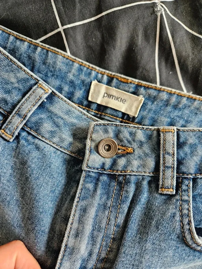 Short en jean bleu taille haute Pimkie taille 38 / M - photo numéro 4