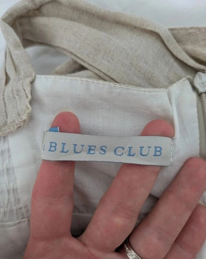 Robe d'été en lin avec dentelle - I Blues Club - taille 40 - photo numéro 7