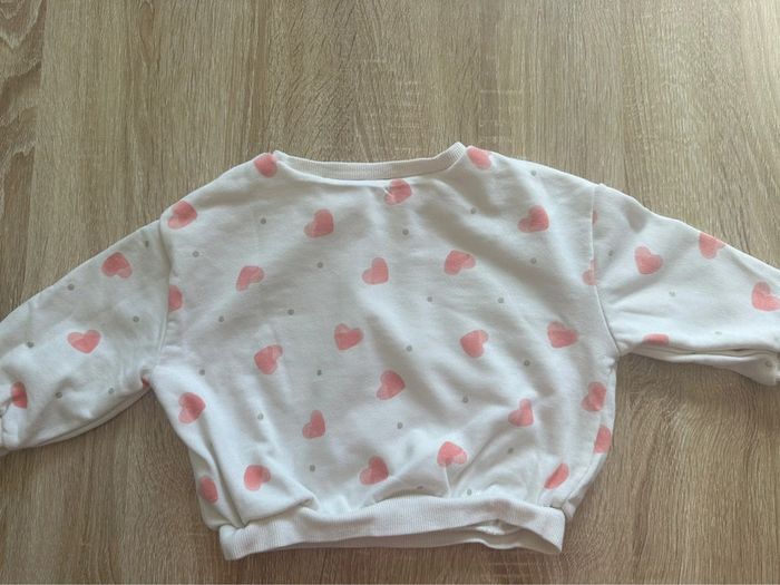 Pull blanc motifs cœurs - photo numéro 5