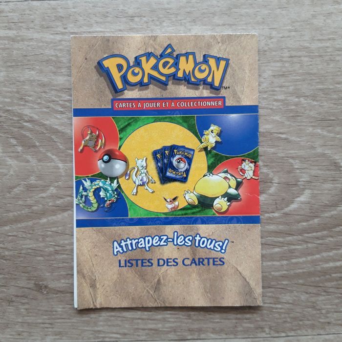 Notice Pokémon Liste des cartes