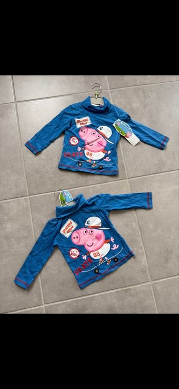 Lot de 2 sous pulls / col roulé Peppa pig 2 ans