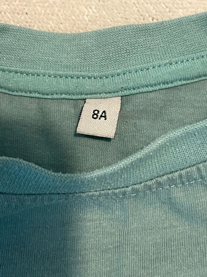 T-shirt manches courtes vert - 8 ans - photo numéro 2
