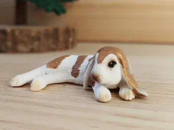 Schleich lapin couché Figurine animal de la ferme
