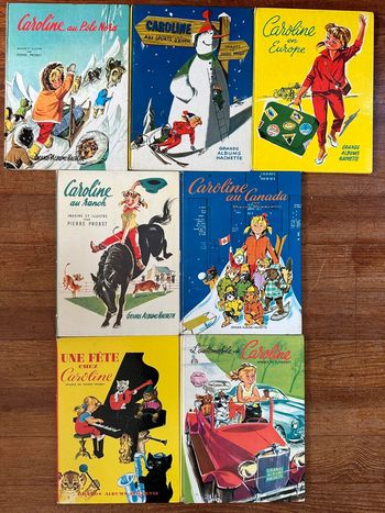 Pierre Probst TBE - Lot de 7 Grands Albums Hachette Caroline livres anciens éditions originales