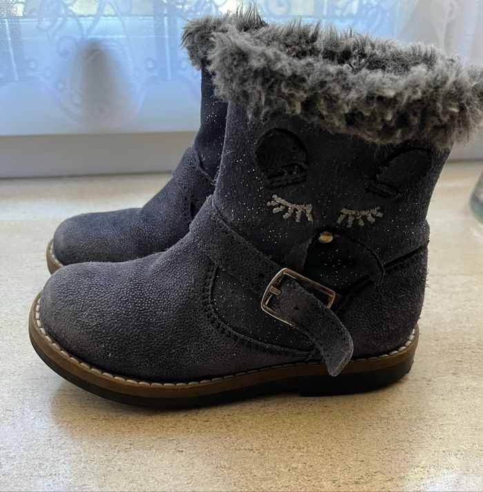 Bottes bleu foncé à paillettes