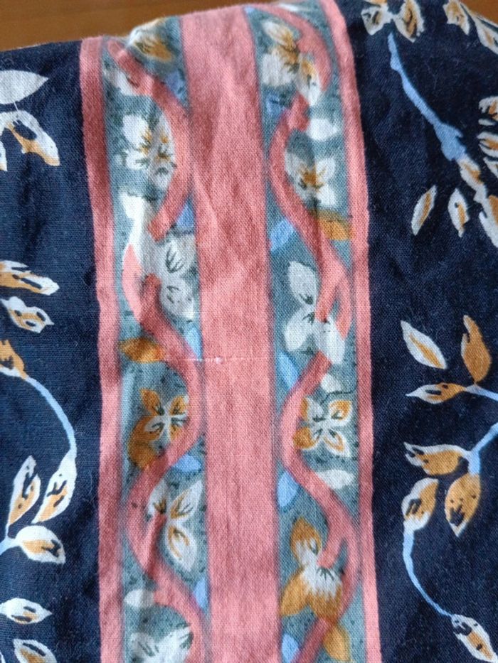 Chemise vintage Crop top à nouer imprimé fleurs multicolores - photo numéro 4
