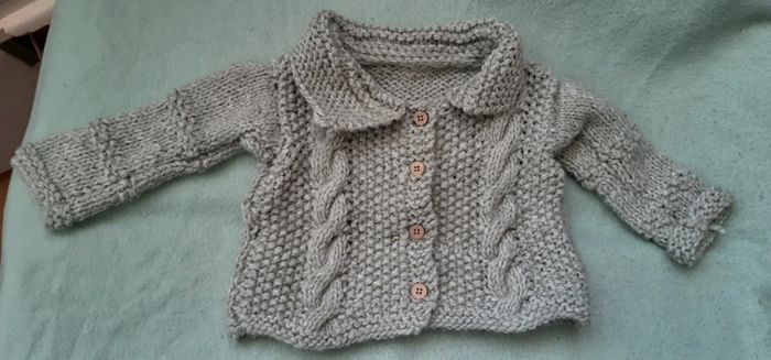 Gilet en laine 0-1-2 mois fille - photo numéro 3