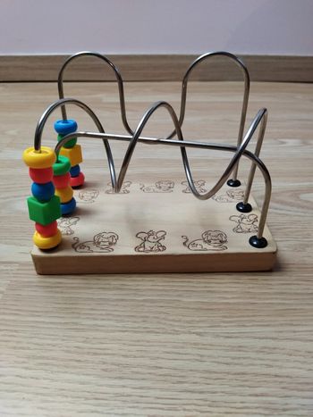 Boulier en métal socle en bois