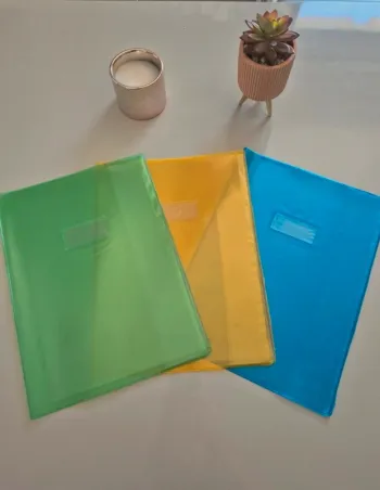 Lot de 3 protège-cahiers