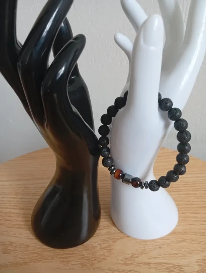 Onyx oeil du tigre bracelet homme Lithothérapie