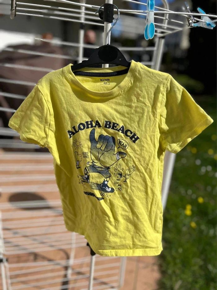 T shirt jaune 8 ans Kiabi