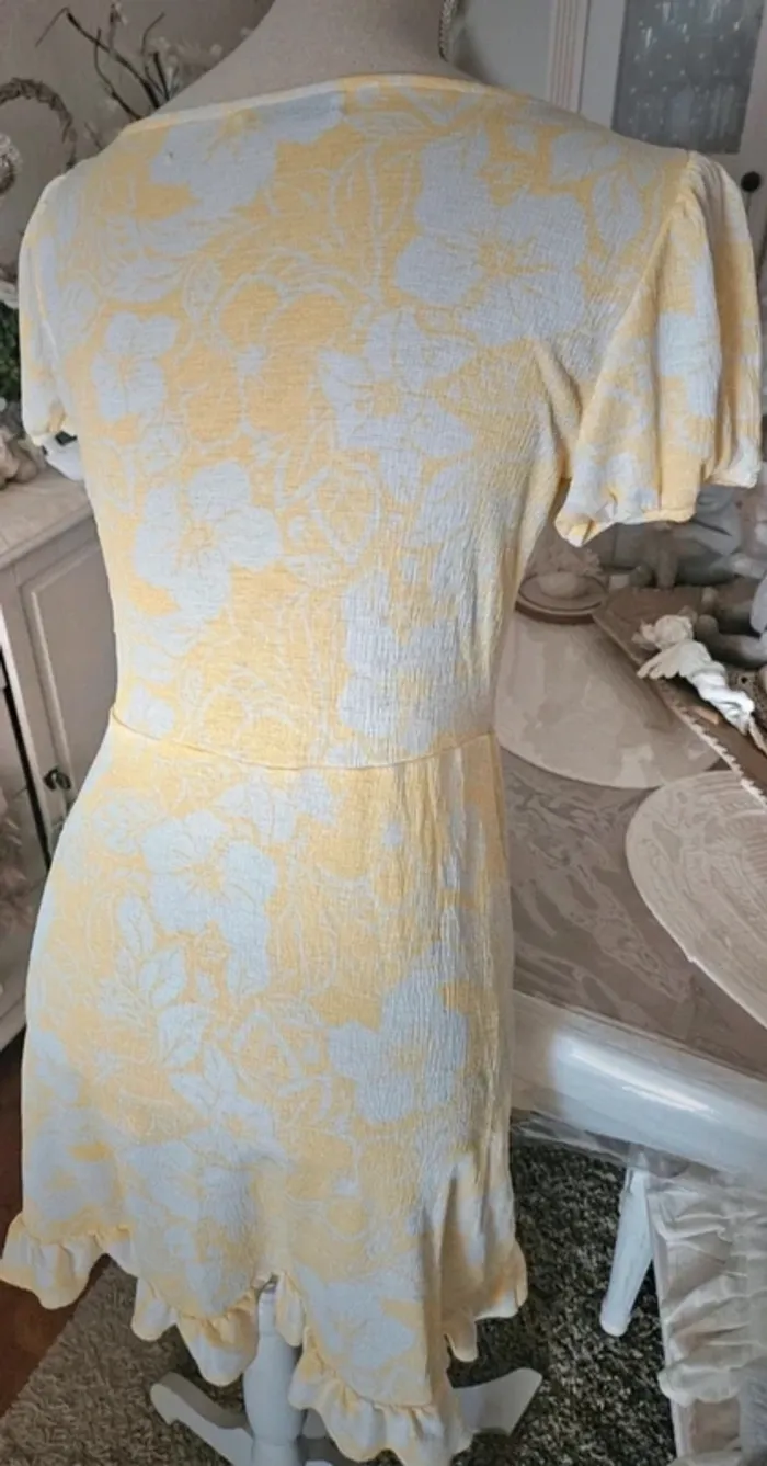 Robe porte feuille jaune et blanche Leftie Taille M - photo numéro 6