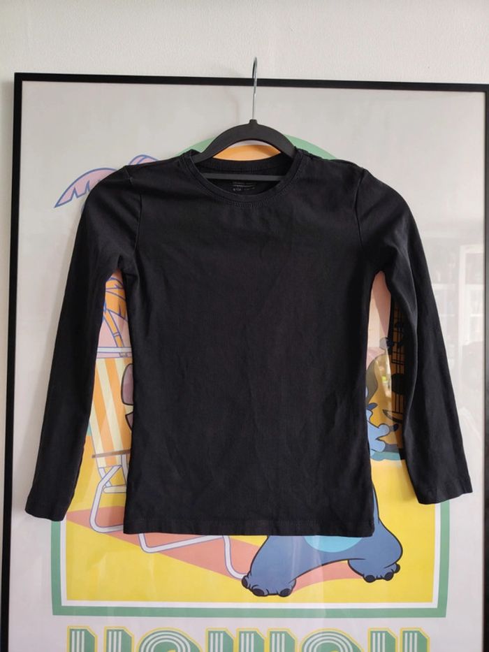 T-shirt manches longues noir – Zeeman Taille 8-10 ans
